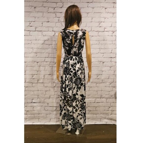 SIMPLY VERA VERA WANG - black white floral high low hem dress - Picture 8 of 11